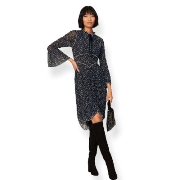 Anna Sui Posies Mesh Dress Size Medium - Picture 3 of 15